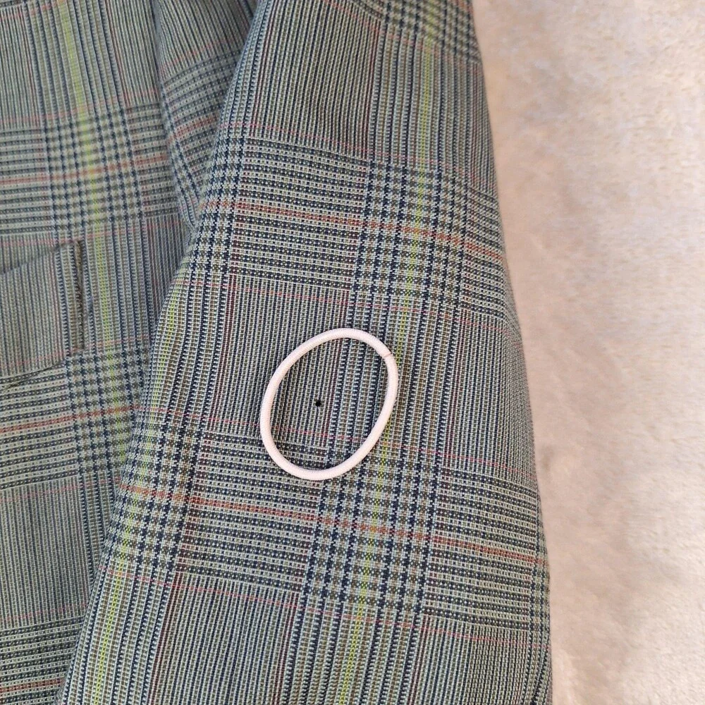 Valentino Uomo Blazer Mens 52R Green Plaid Virgin Wool Sport Coat Made Italy